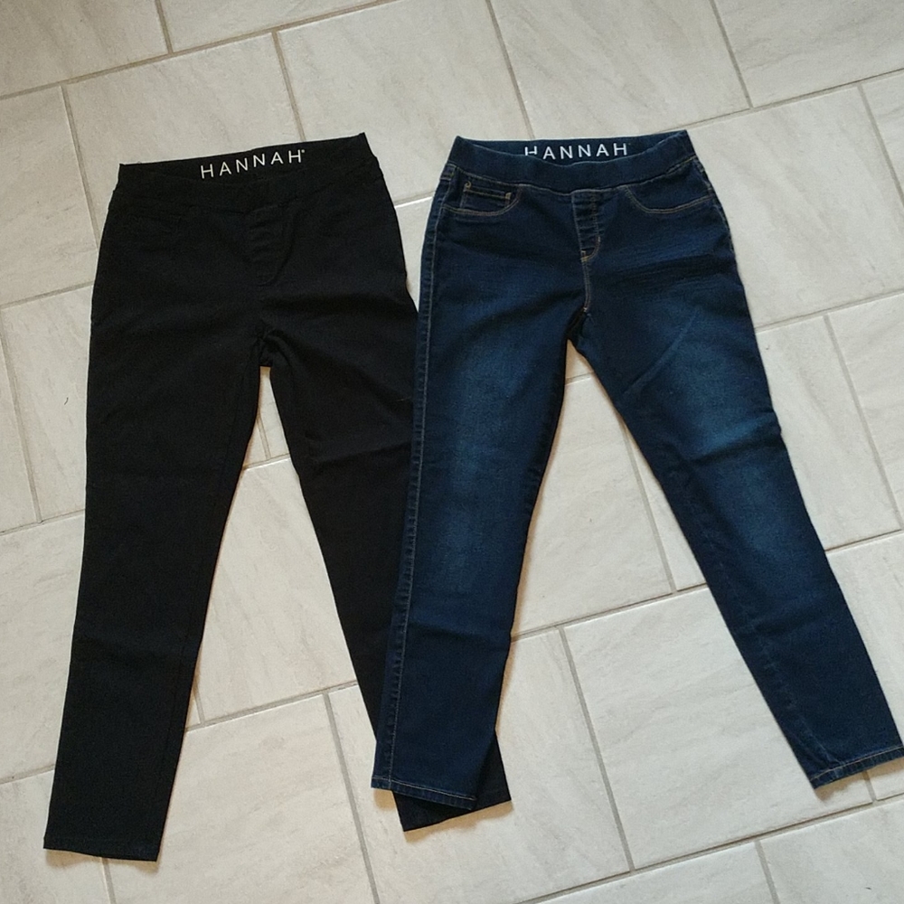 Hannah PS Pull On Skinny Jeans Bundle Black/Blue
